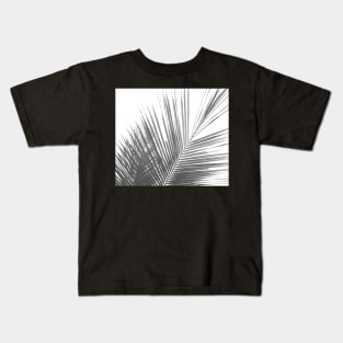 Black and white abstract palm leaves Kids T-Shirt